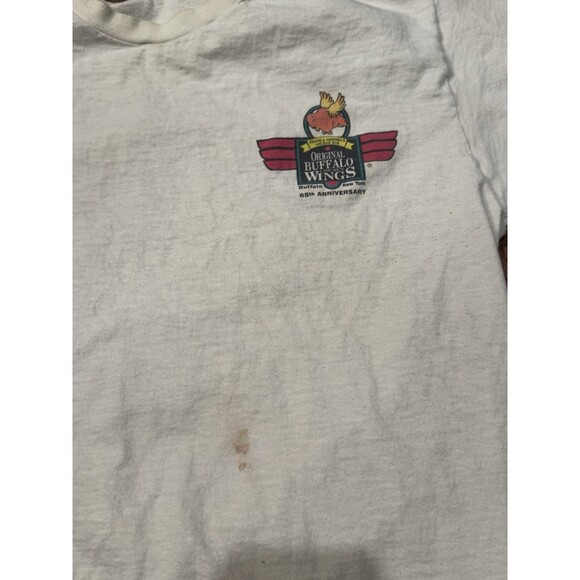 Vintage 90s Chicken Wings Comedy Humor Graphic NY T-Shirt Sz L (SEE PICS!) - Picture 4 of 5